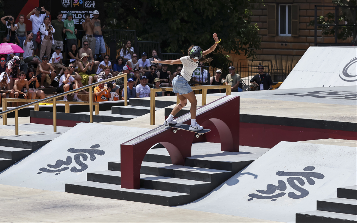 Rayssa Leal caiu na semifinal em Roma (Foto: Julio Detefon/ CBSK)