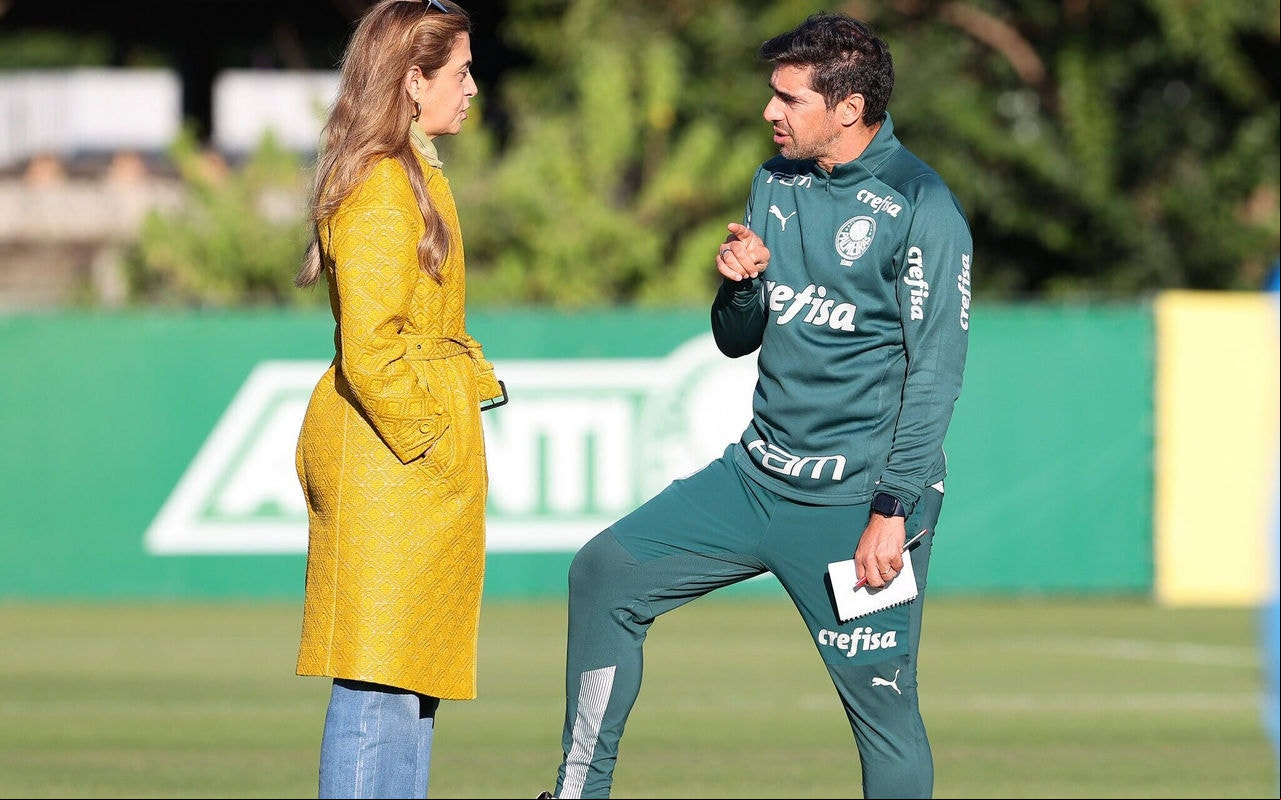Leila Pereira, presidente do Palmeiras, e Abel Ferreira, treinador do time (Foto: Fabio Menotti/Palmeiras)