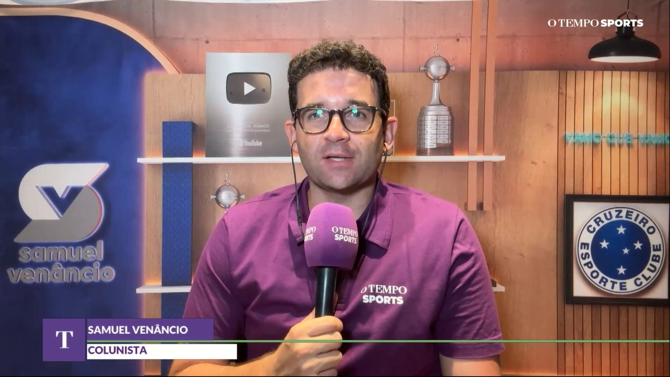 Nesta terça-feira (14), Samuel Venâncio acompanhou o treino aberto do Cruzeiro