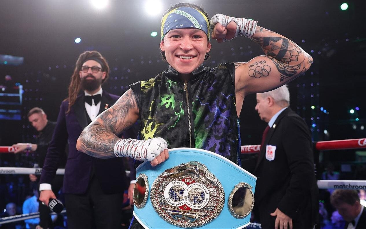 Bia Ferreira derrotou Maria Ferreyra por decisão unânime (Foto: Divulgação / Matchroom)