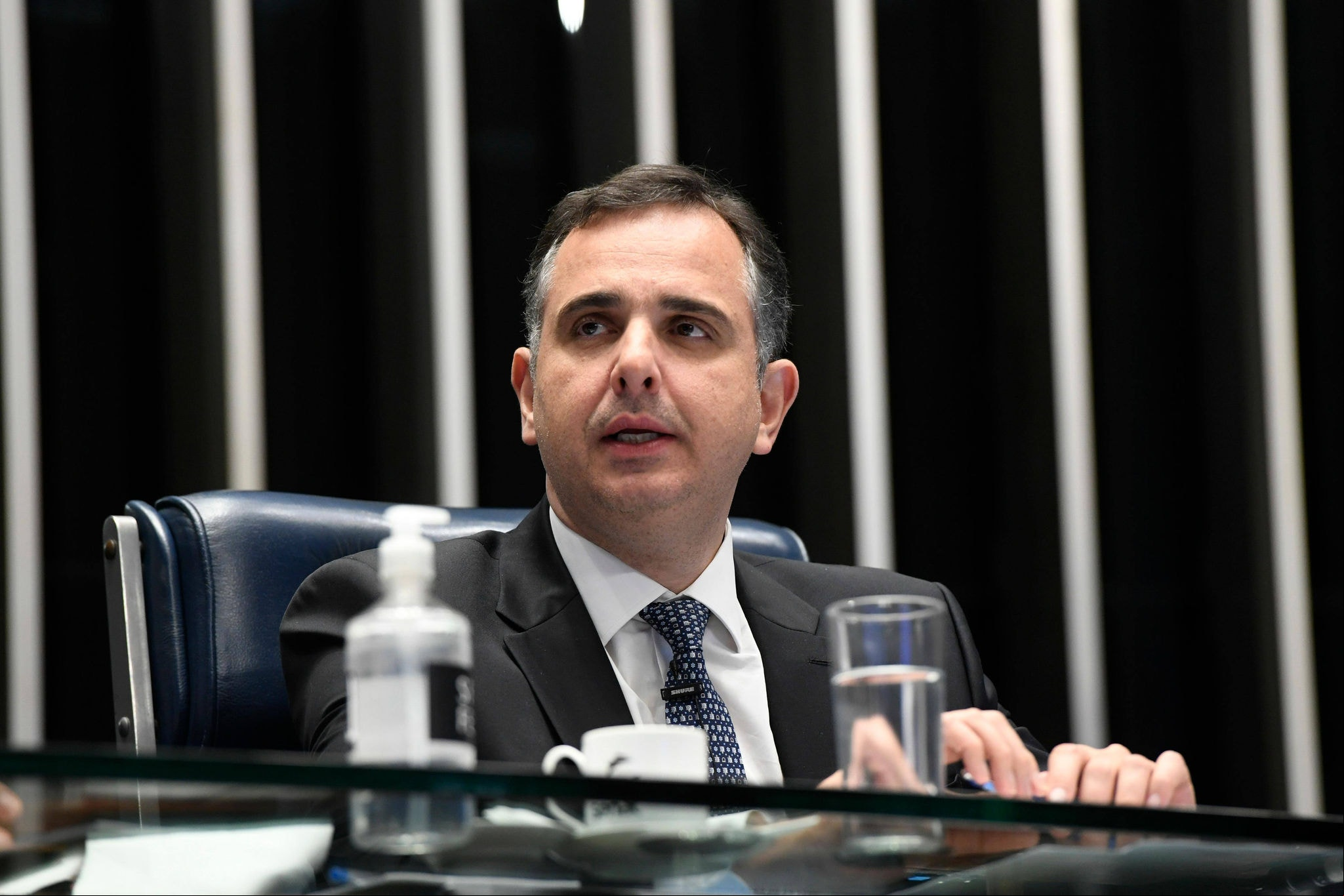 O senador Rodrigo Pacheco, presidente do Senado