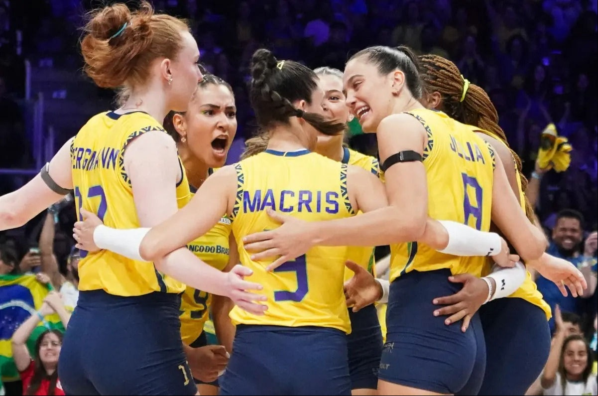 Na primeira fase da VNL 2025, Brasil ainda não perdeu sets até o momento