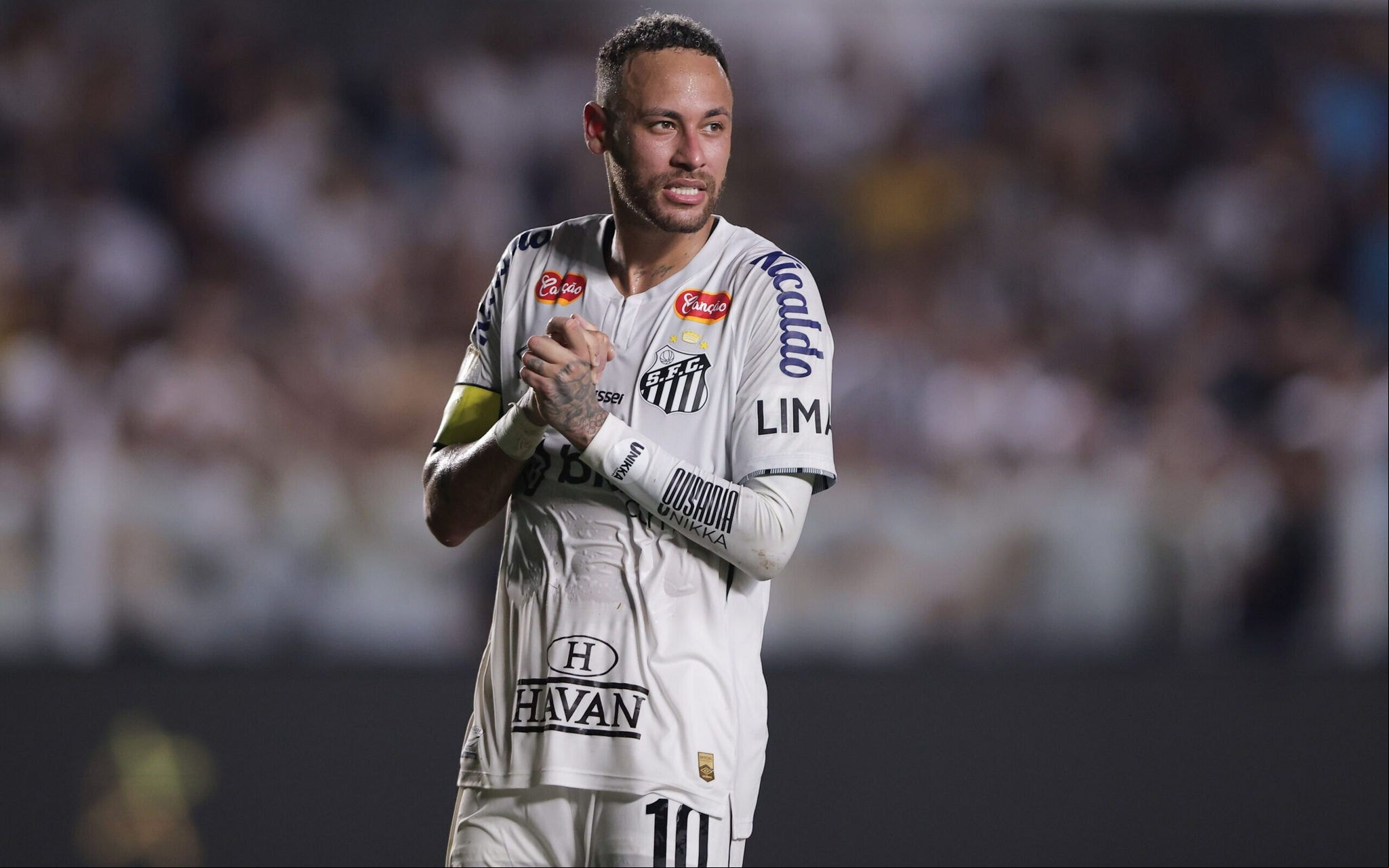 Neymar em ação pelo Santos na Vila Belmiro nesta temporada (Foto: Santos FC/Divulgação)